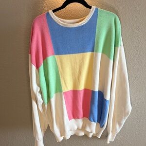 Vintage Mark Fore & Strike Colorblock Sweater/ XL